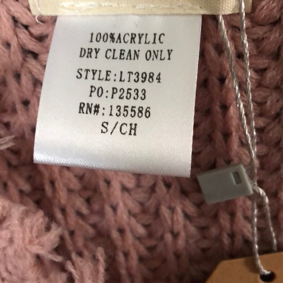 Distressed Pink Sweater Only Small Left - Picture 4 of 10